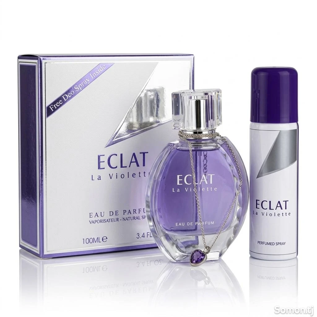 Fragrance World Eclat La Violette, парфюмерная вода 100 мл + дезодорант 50 мл (Набор)