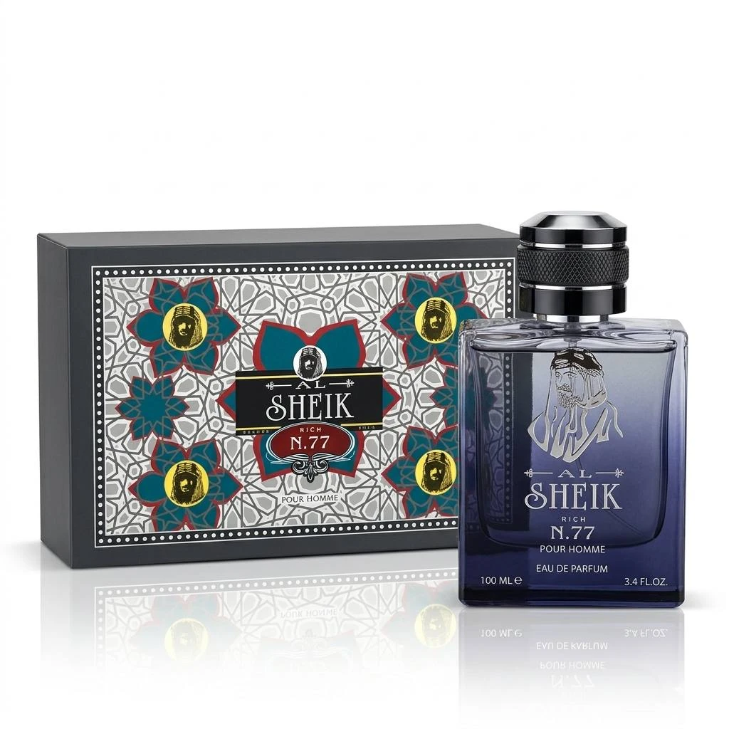 Al Sheik Rich N.77 Pour Homme, парфюмерная вода (Версия аромата Shaik Opulent Classic No 77), 100 мл