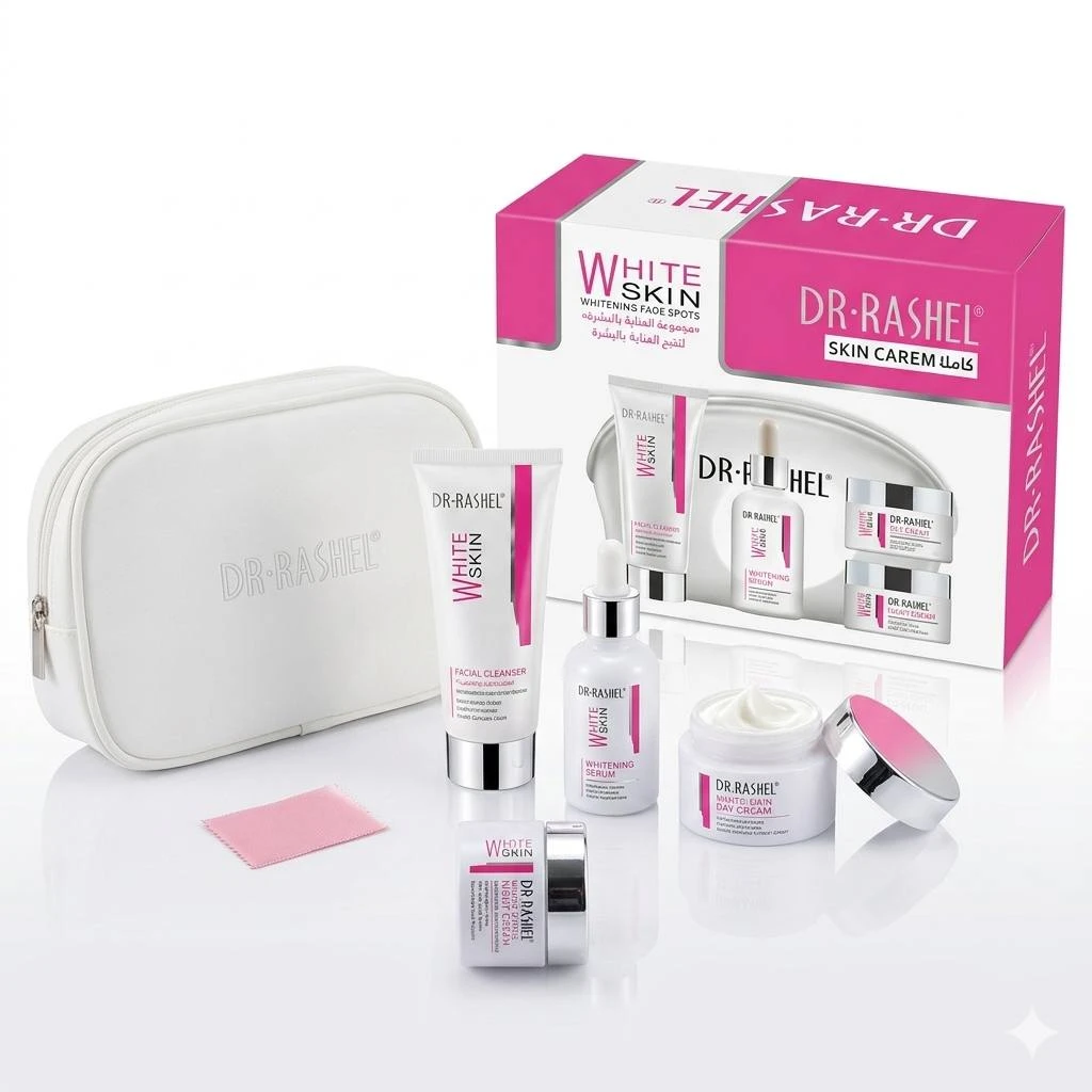 Подарочный набор косметики для лица Dr. Rashel White Skin Whitening Fade Spots (4 средства + косметичка)